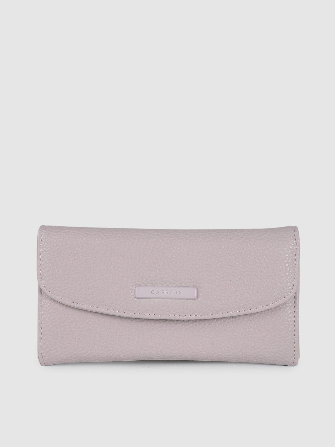 Caprese Women Off White Textured Envelope Wallet Price in India