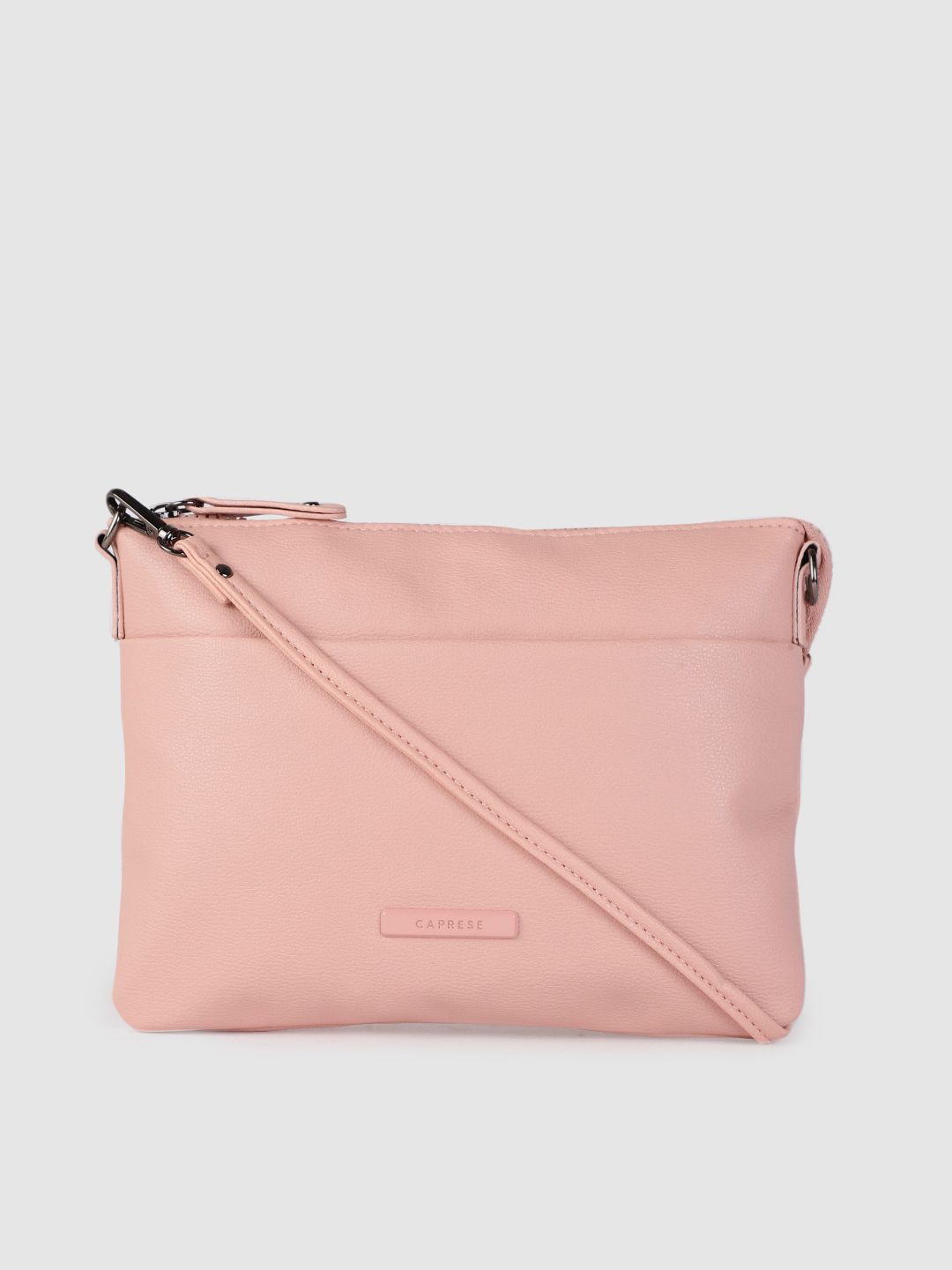 Caprese Pink Solid Sling Bag Price in India