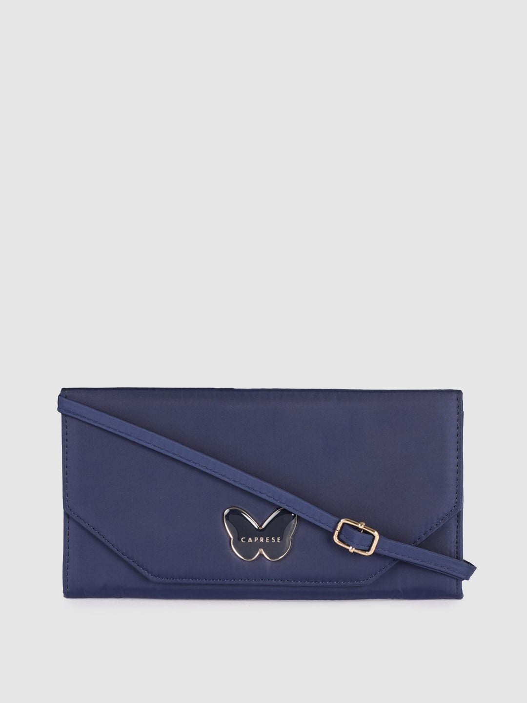 Caprese Women Navy Blue Two Fold Wallet Price in India