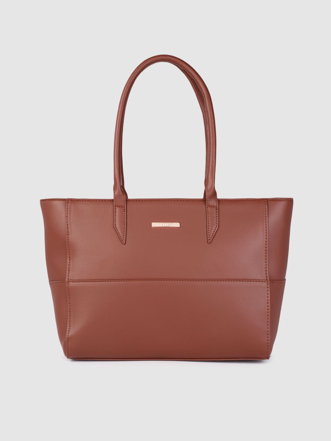 Caprese Brown Structured Shoulder Bag Price in India