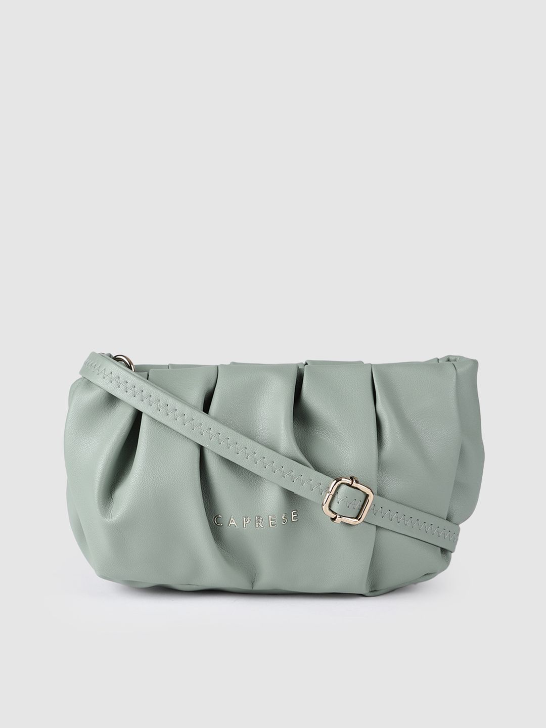 Caprese Women Sage Green Structured Sling Bag Price in India