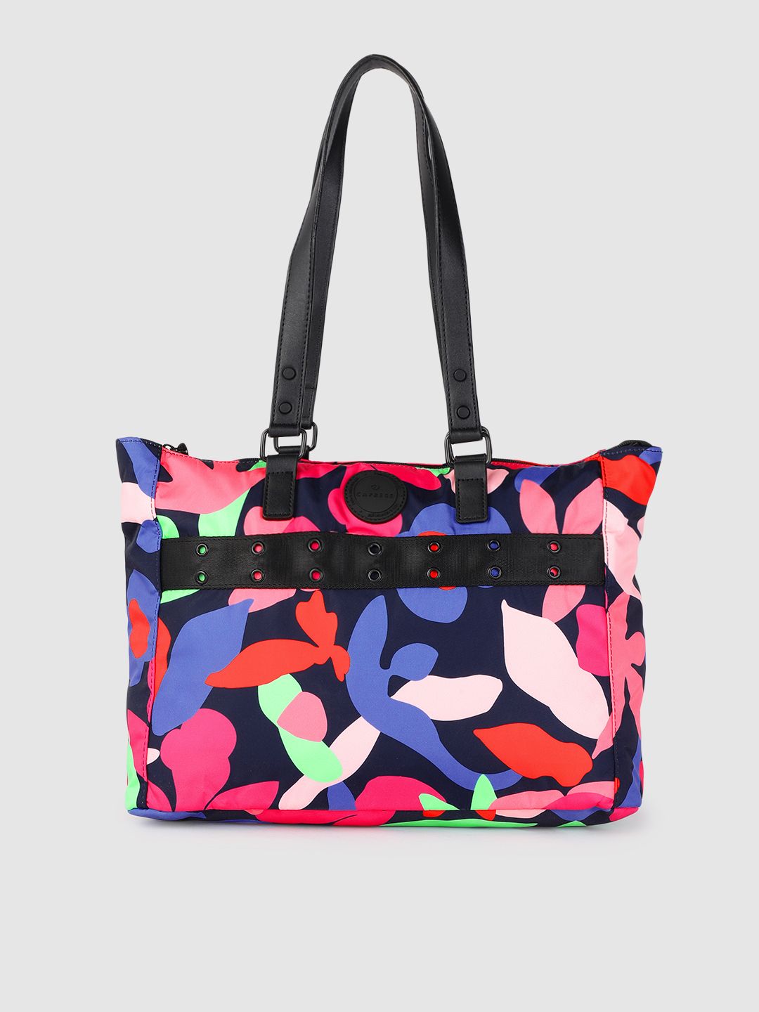 Caprese Multicoloured Printed Structured Shoulder Bag Price in India