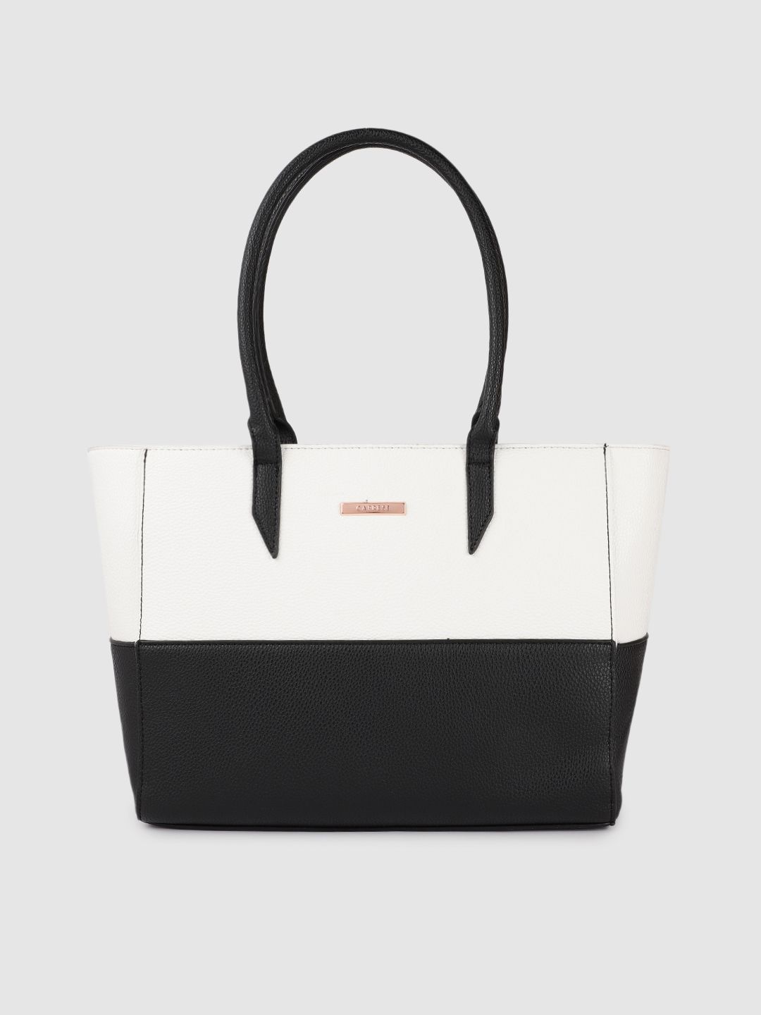 Caprese White & Black Colourblocked Shoulder Bag Price in India