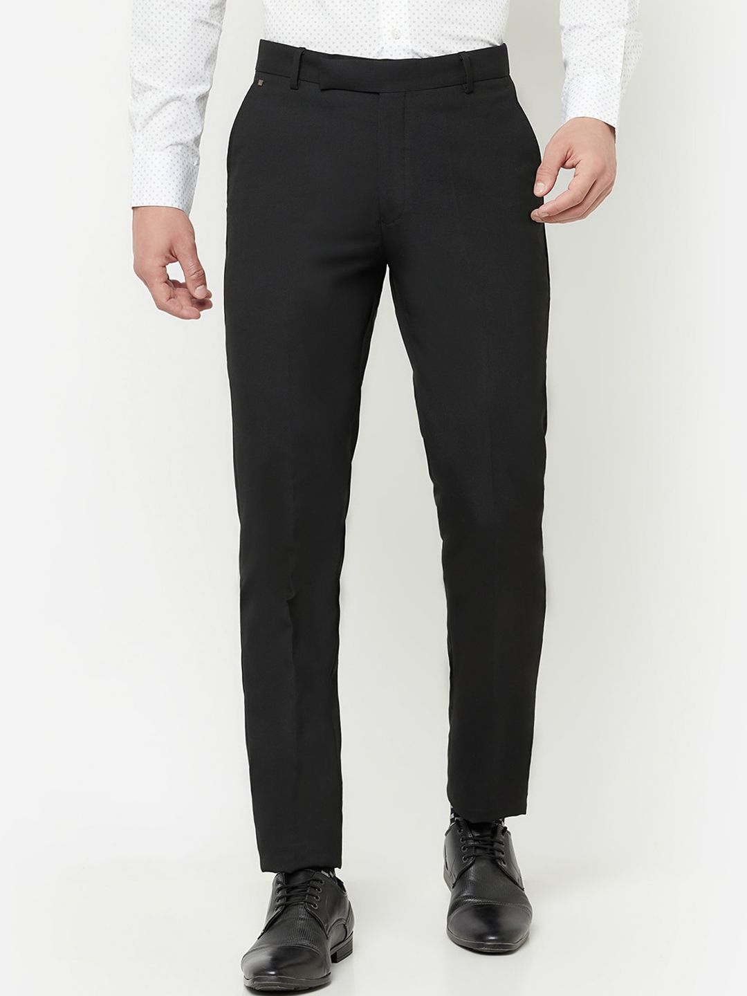 Cantabil Men Black Formal Trousers