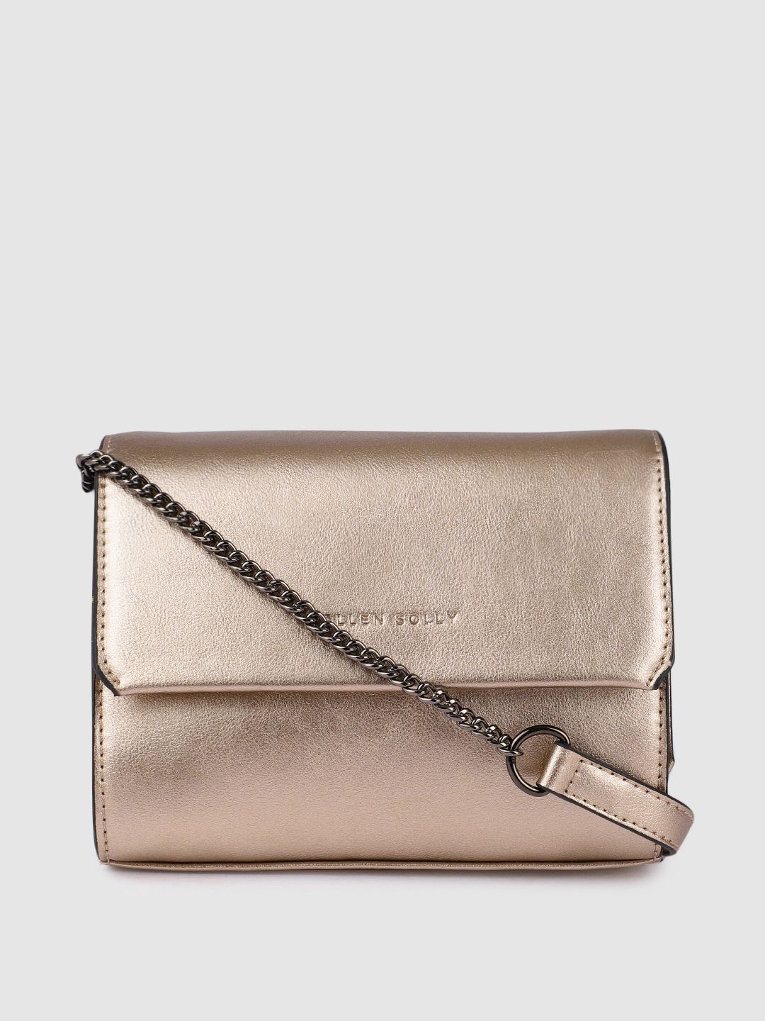 Allen Solly Mettalic-Toned Solid Sling Bag Price in India