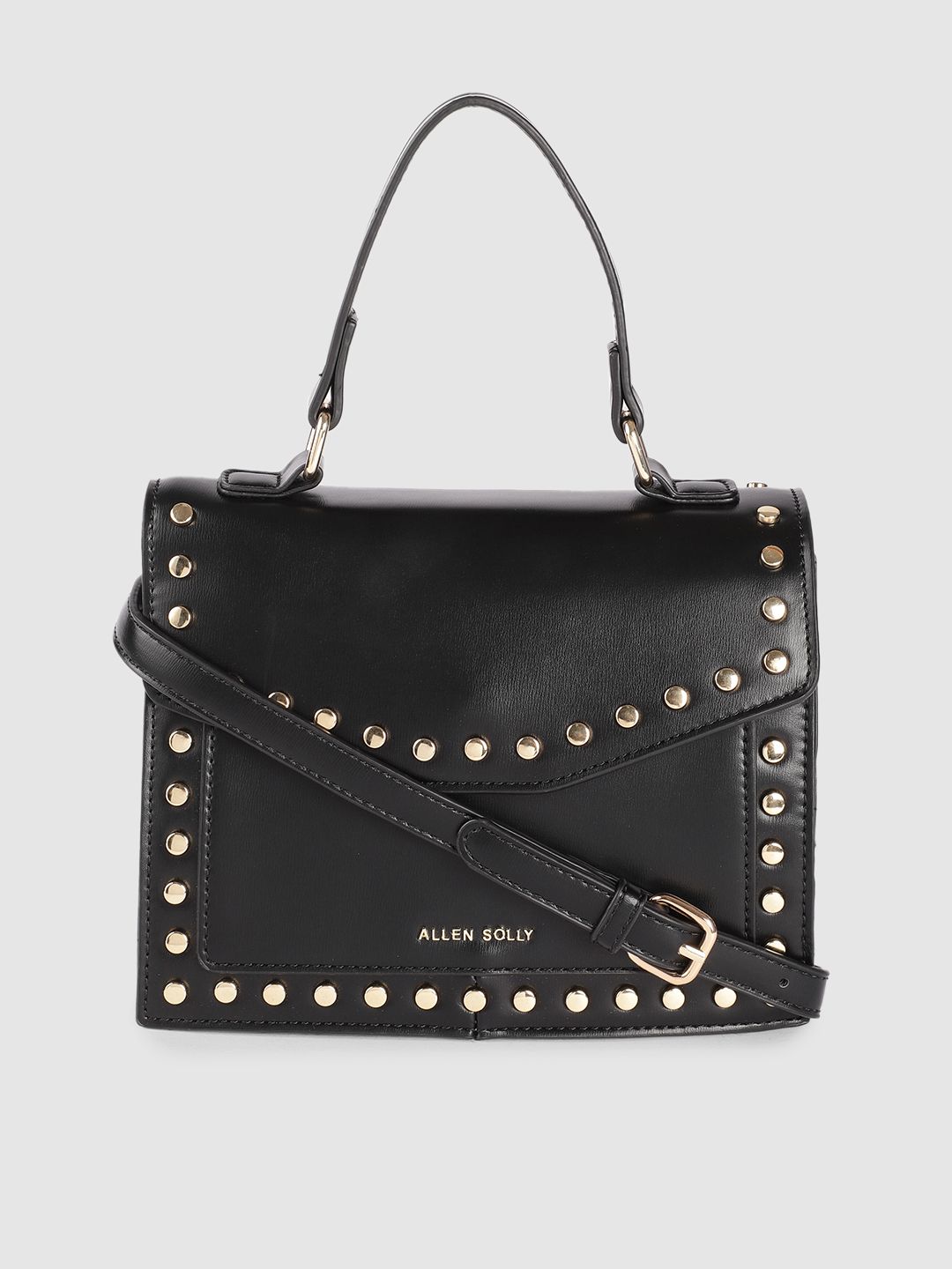 Allen Solly Black PU Structured Satchel Price in India