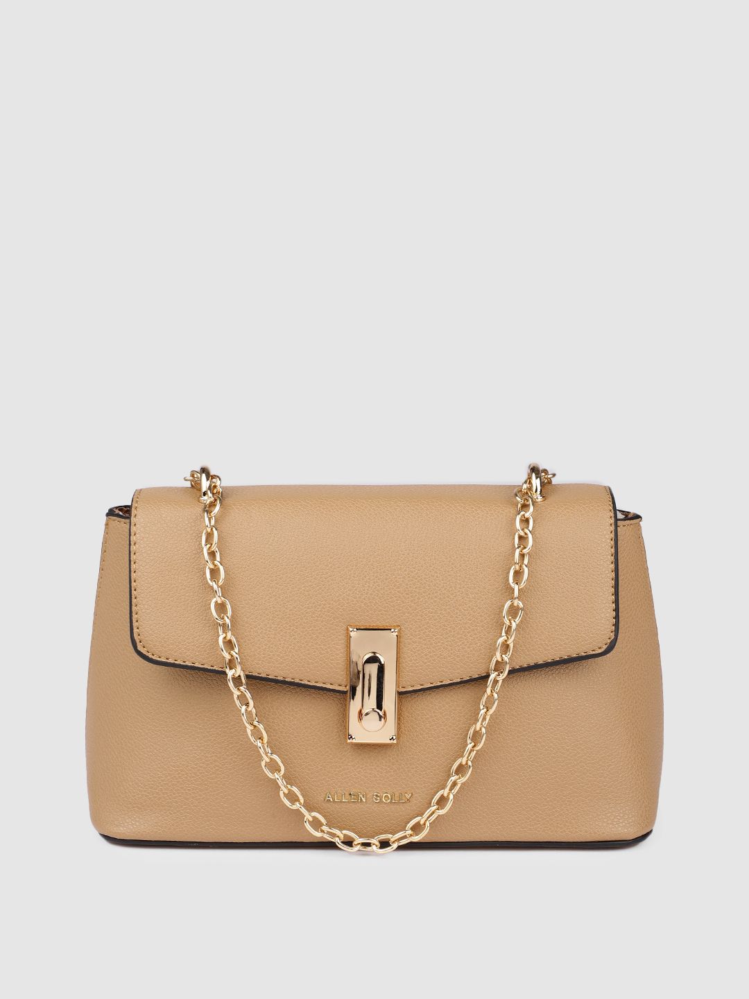 Allen Solly Taupe Solid Sling Bag Price in India