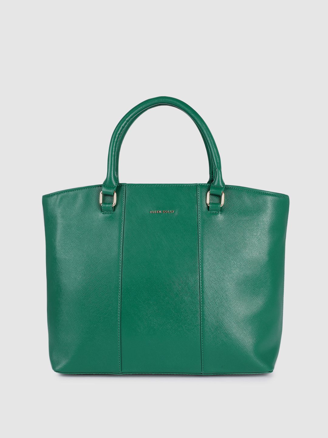 Allen Solly Green PU Oversized Structured Laptop Handheld Bag Price in India