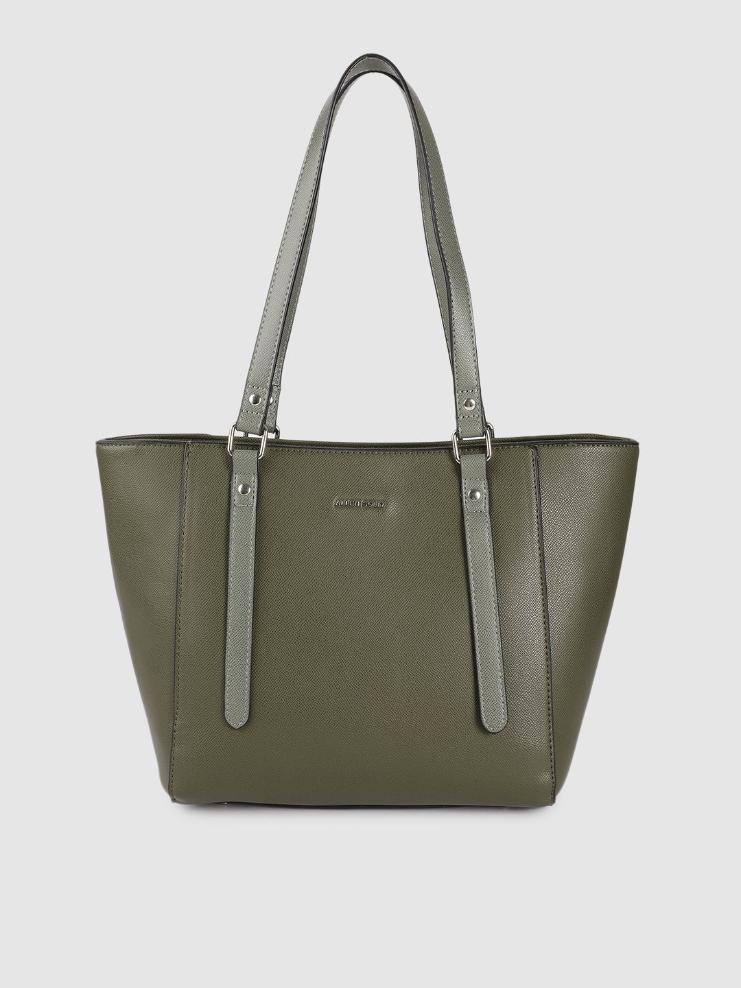 Allen Solly Olive Green PU Structured Shoulder Bag Price in India