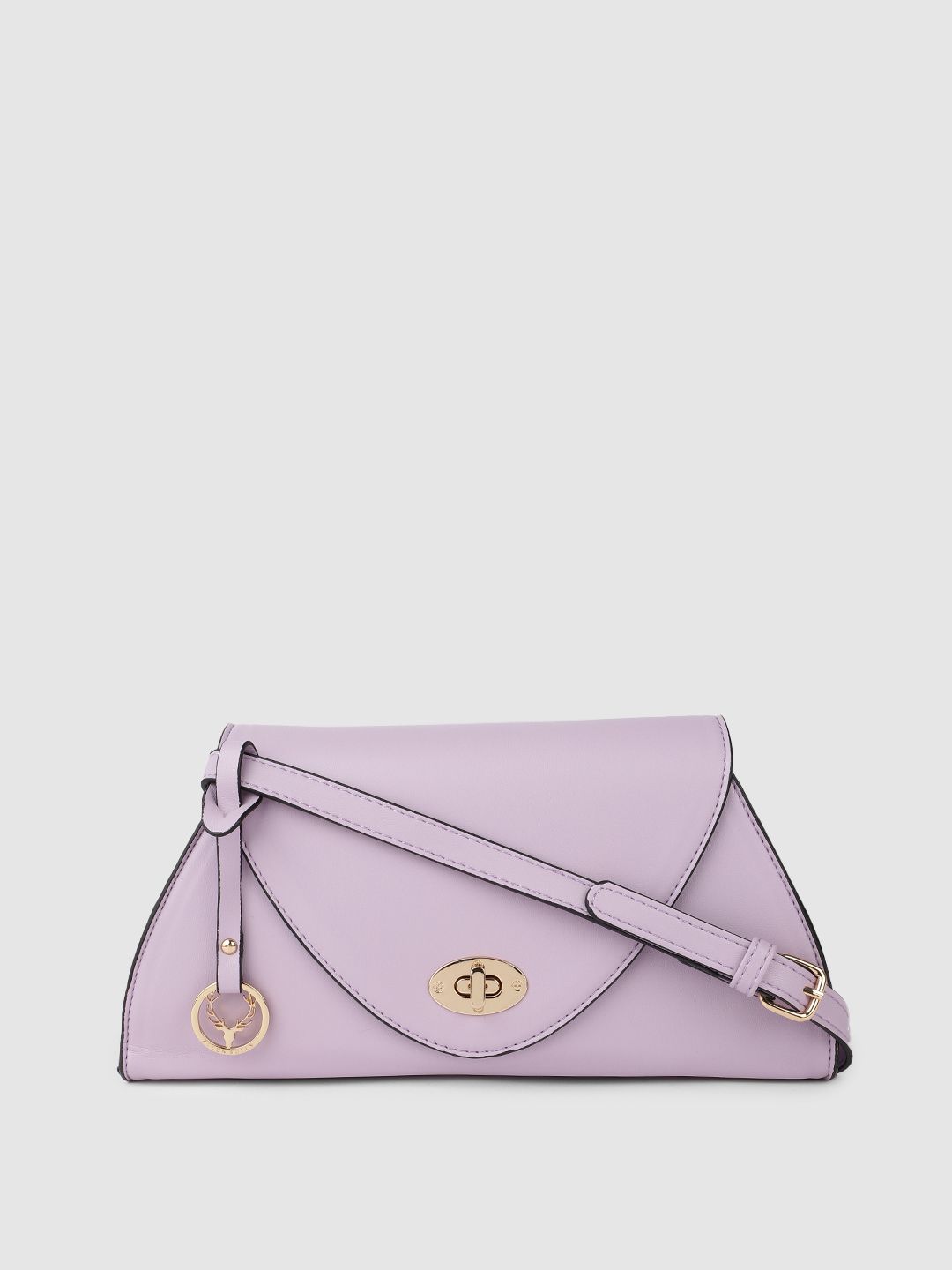 Allen Solly Lavender PU Structured Sling Bag Price in India