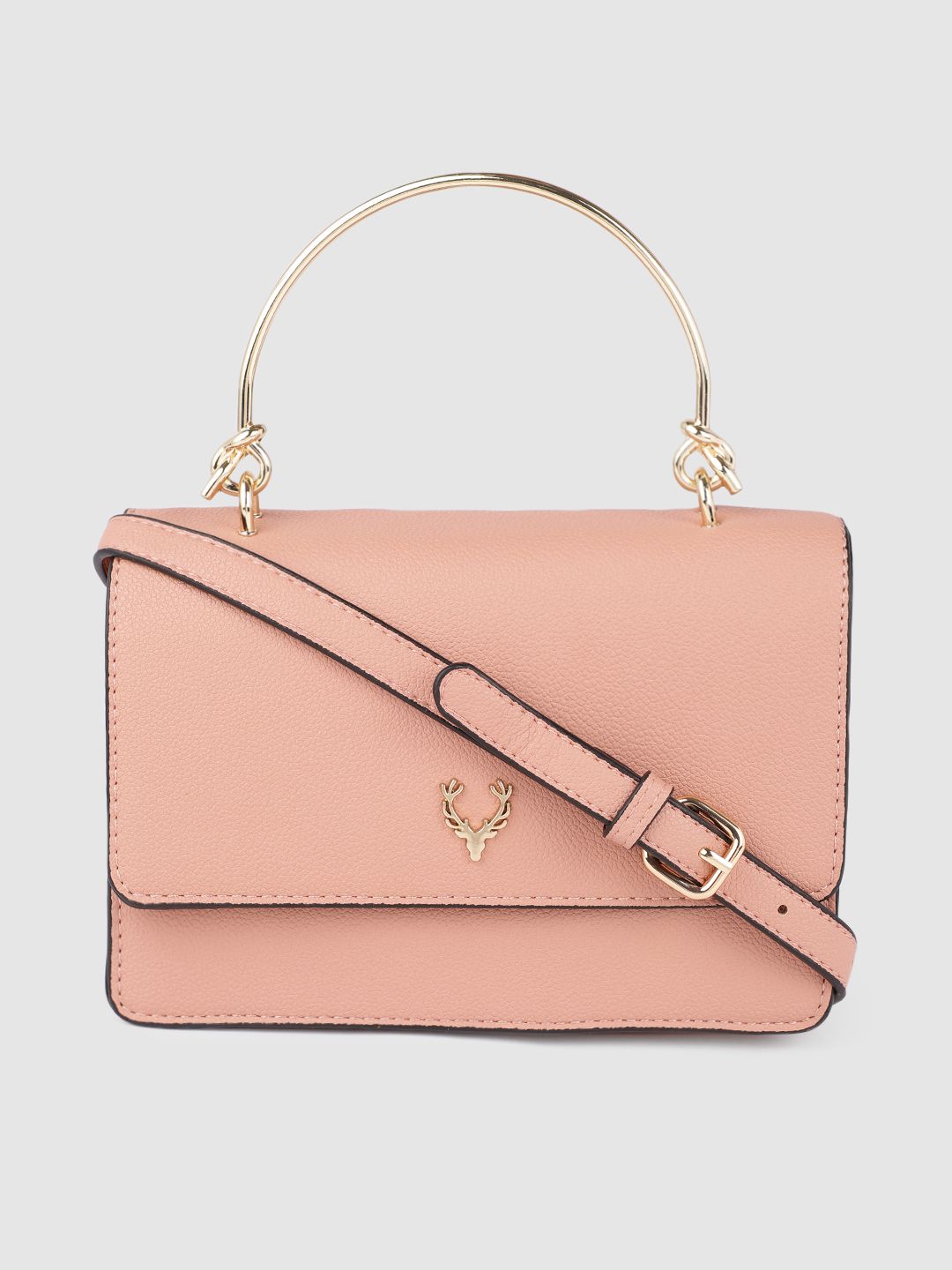 Allen Solly Pink PU Structured Sling Bag Price in India