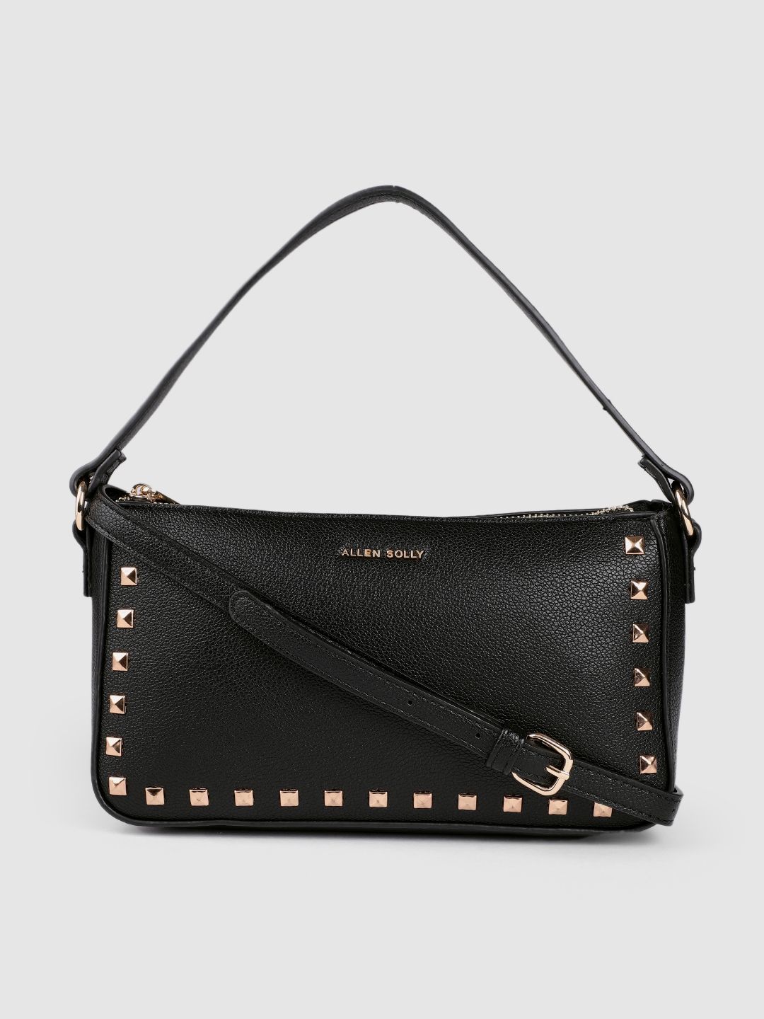 Allen Solly Black PU Structured Sling Bag Price in India