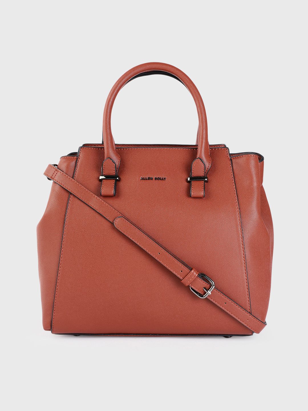 Allen Solly Women Rust PU Structured Handheld Bag Price in India