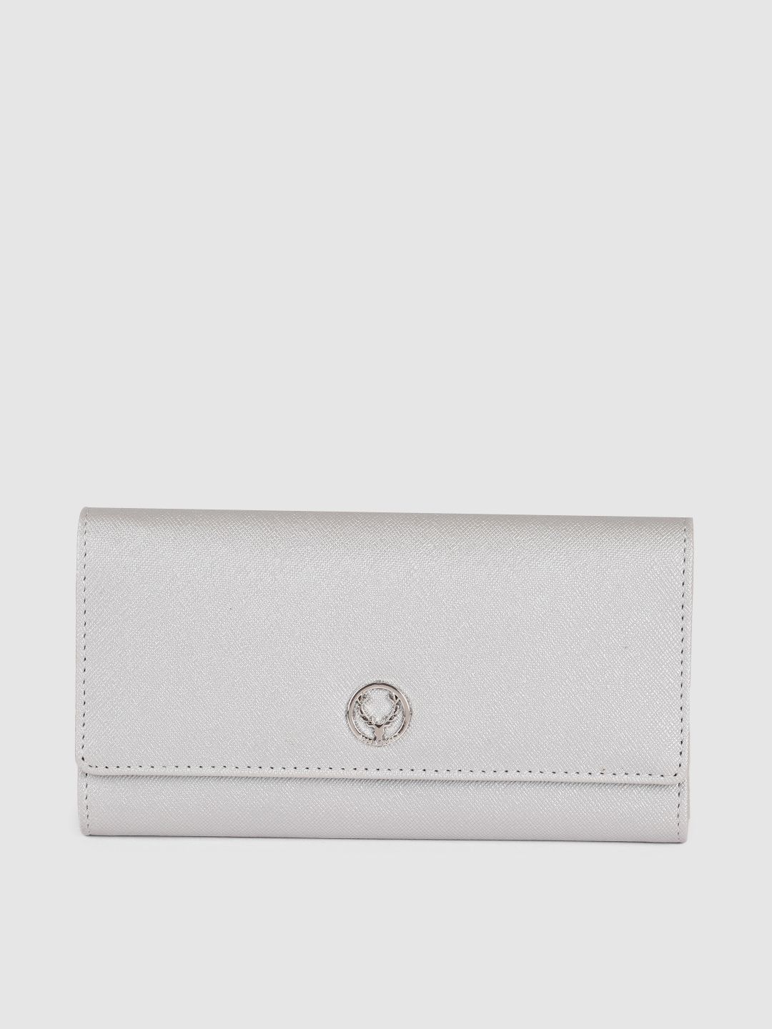 Allen Solly Women Silver-Toned Two Fold Wallet Price in India