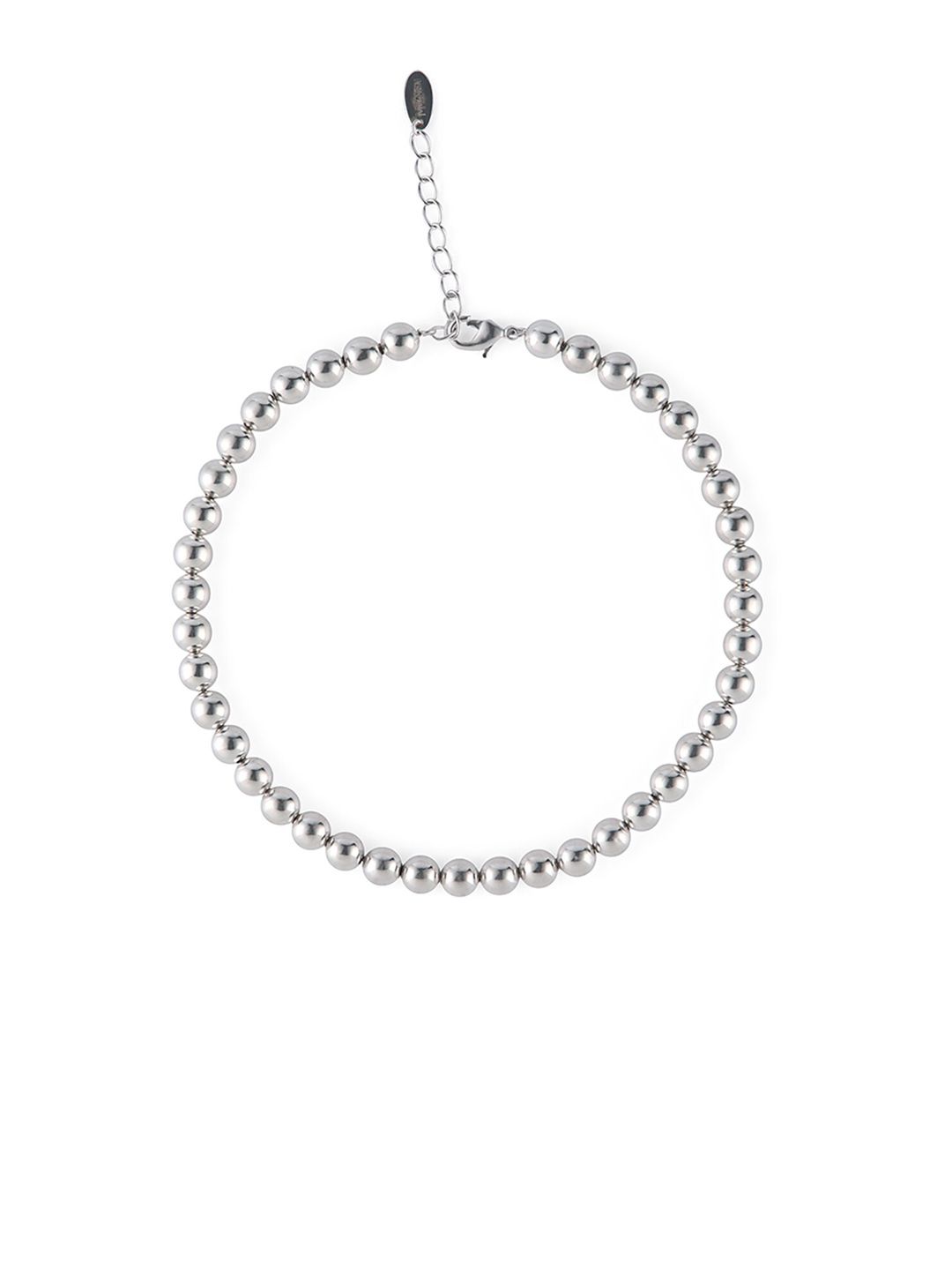 MNSH Silver-Toned Silver-Plated Necklace Price in India