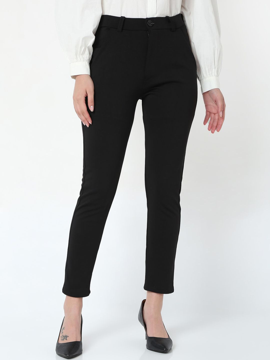 Smarty Pants Women Black Trousers Price in India