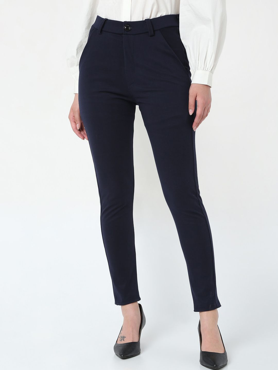 Smarty Pants Women Blue Trousers Price in India