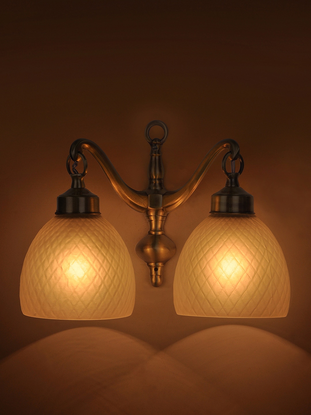 Fos Lighting Gold-Toned Wall Lamp Price in India