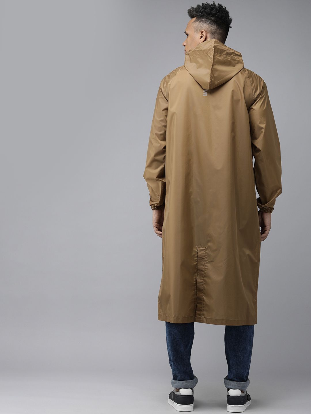 Buy Wildcraft Men Khaki Solid Hooded Waterproof Rain Jacket - Rain