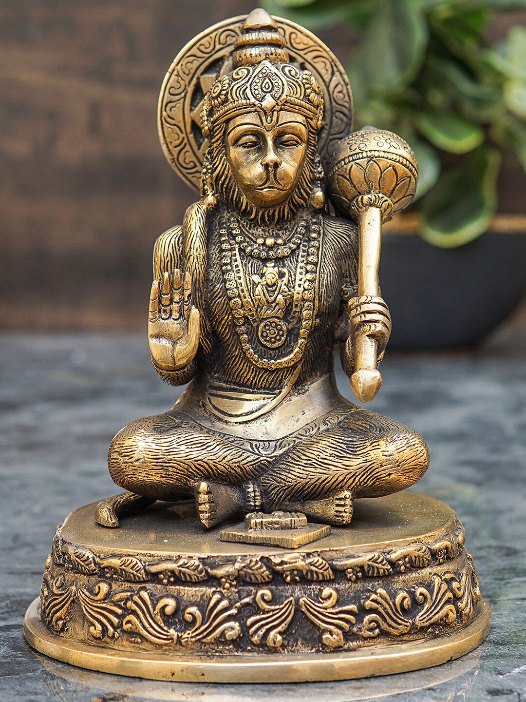 StatueStudio Bronze-Toned Antique Hanuman Idol Showpiece Price in India