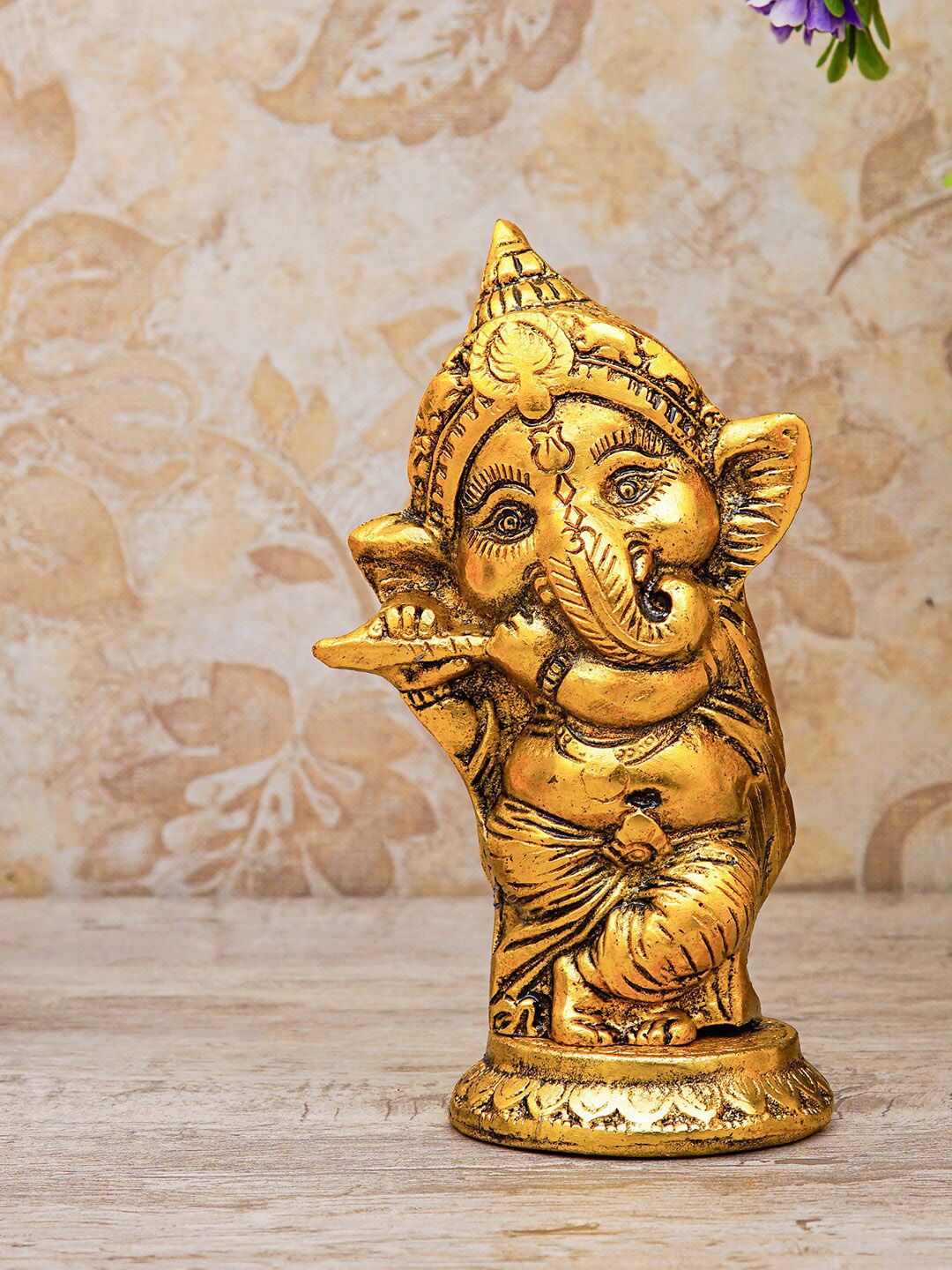 StatueStudio Gold-Toned Oxidised Ganesha Showpiece Price in India