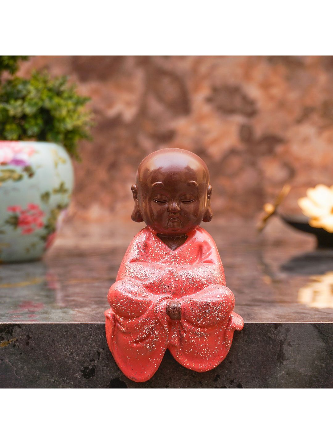 StatueStudio Pink Buddha Monk Showpiece Price in India