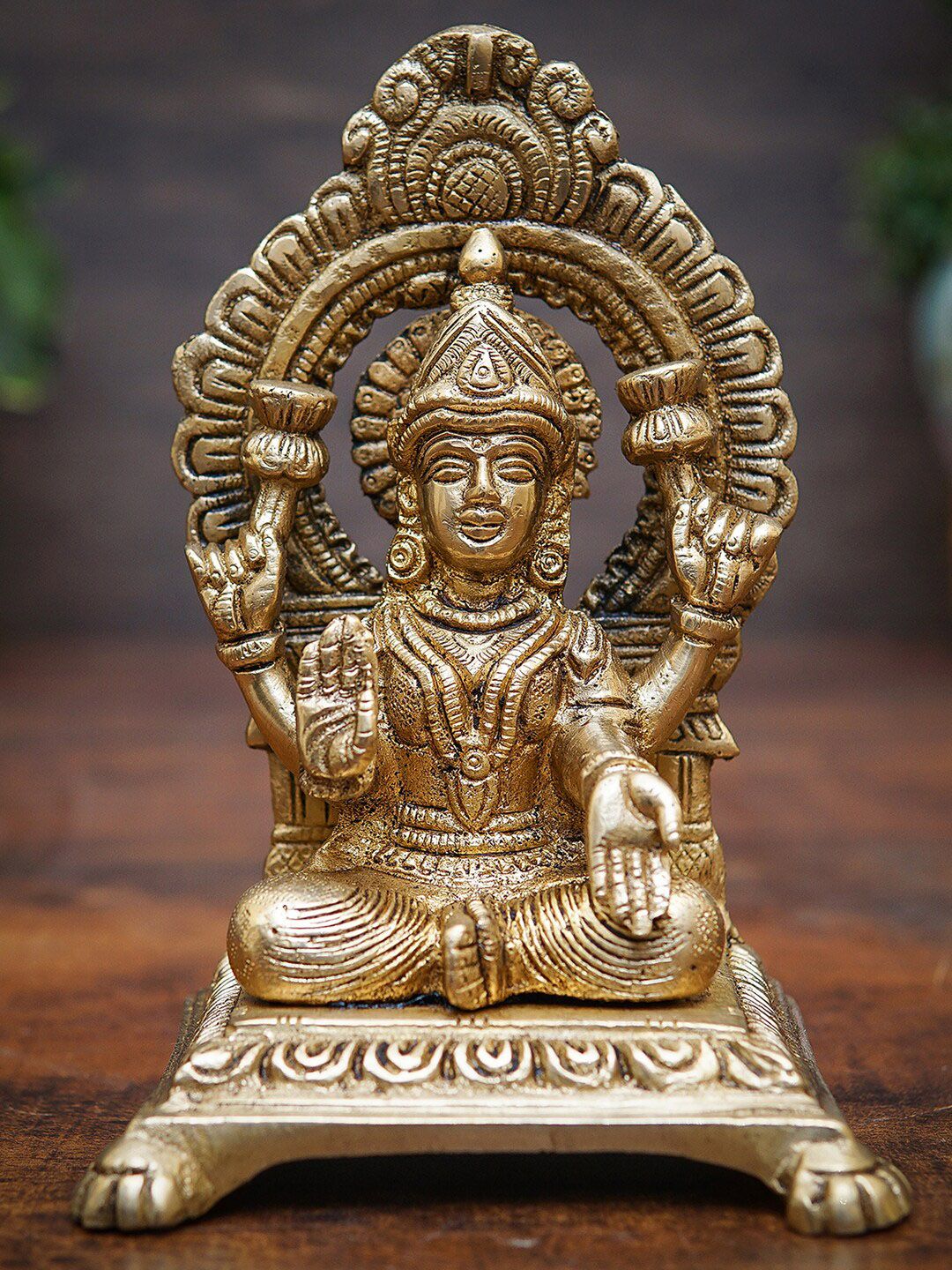 StatueStudio Gold-Toned Lakshmi Idol Showpiece Price in India