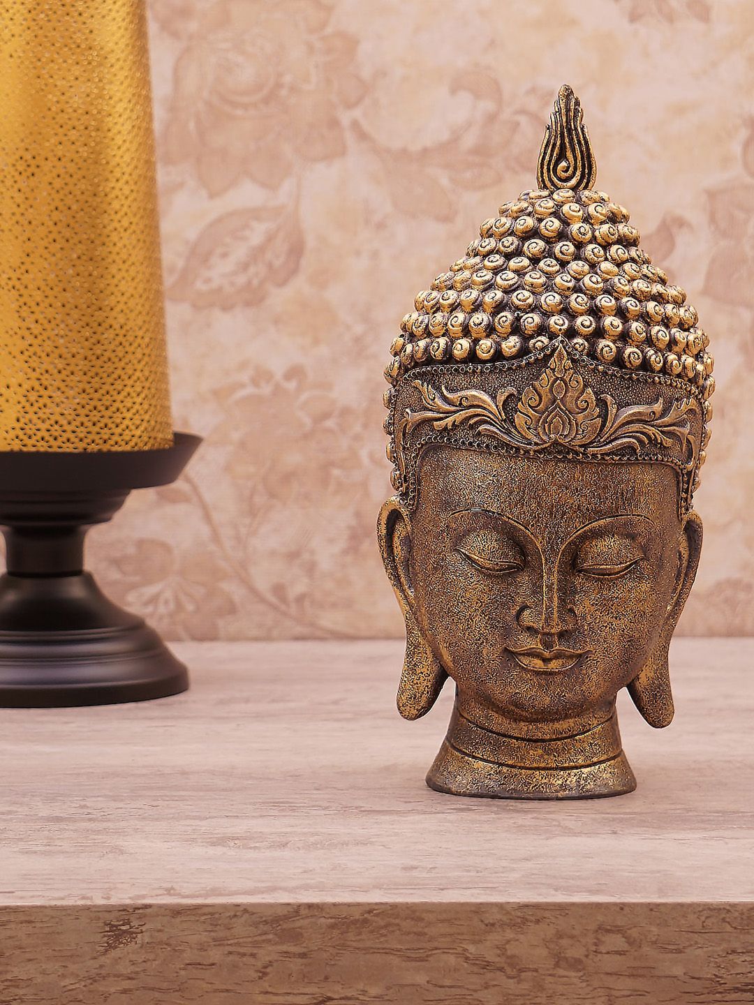 StatueStudio Rust Brown Buddha Head Antique Look Showpiece Price in India