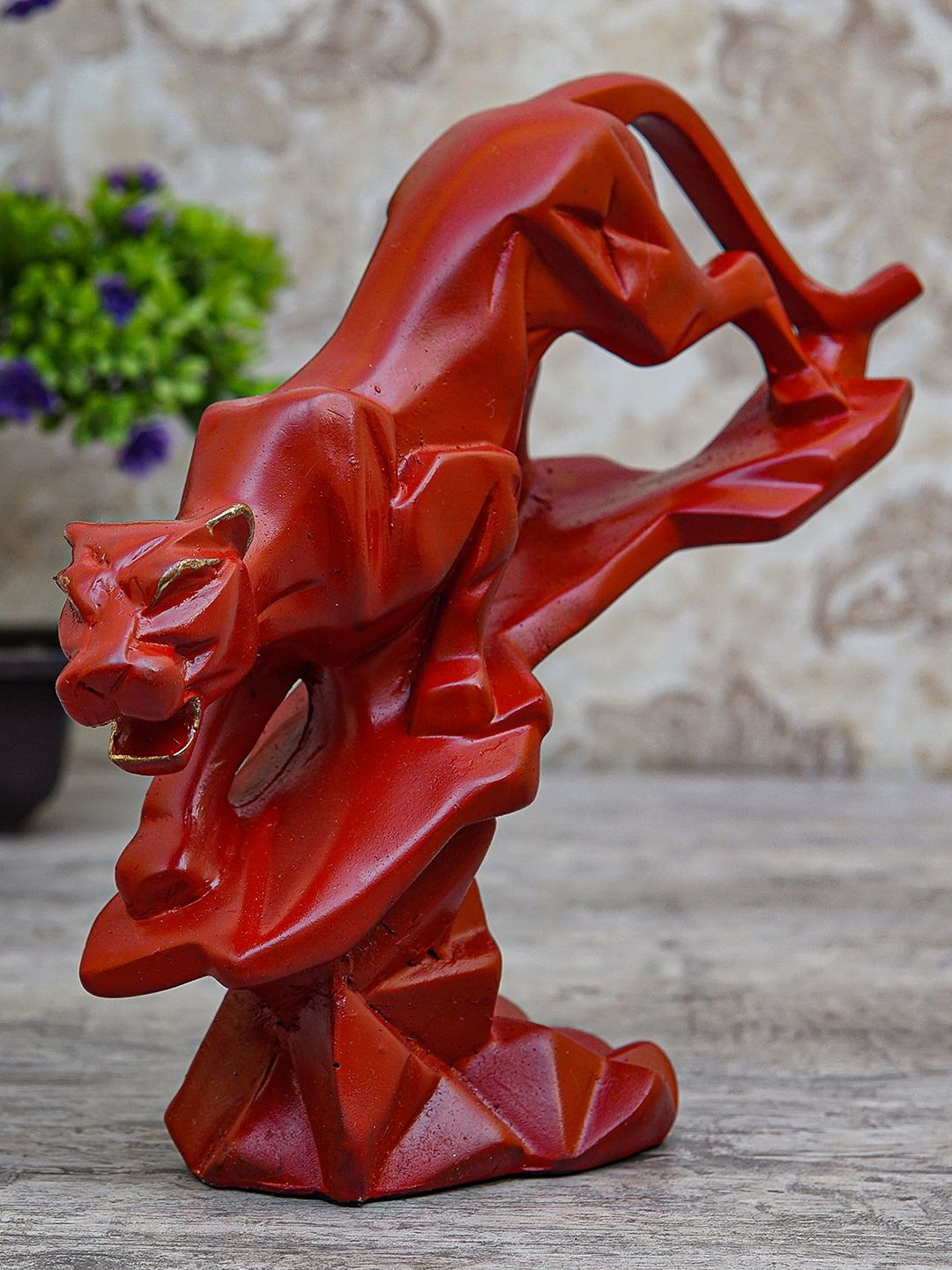 StatueStudio Red Walking Panther Showpiece Price in India