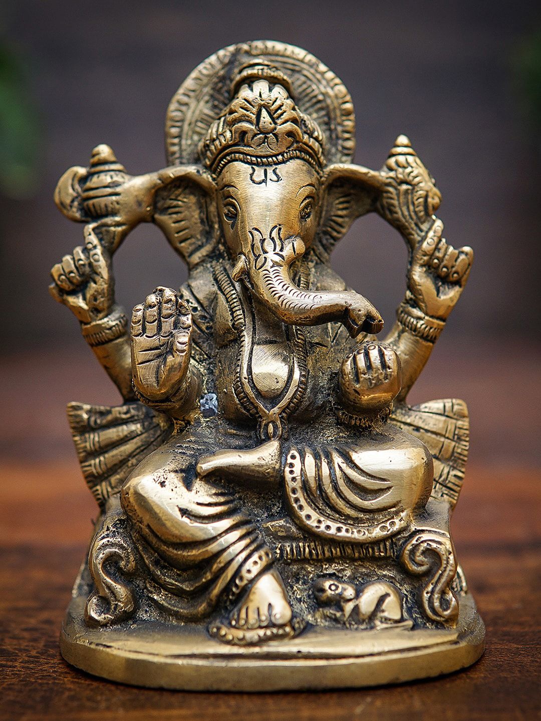StatueStudio Bronze-Toned Ganesha Showpiece Price in India