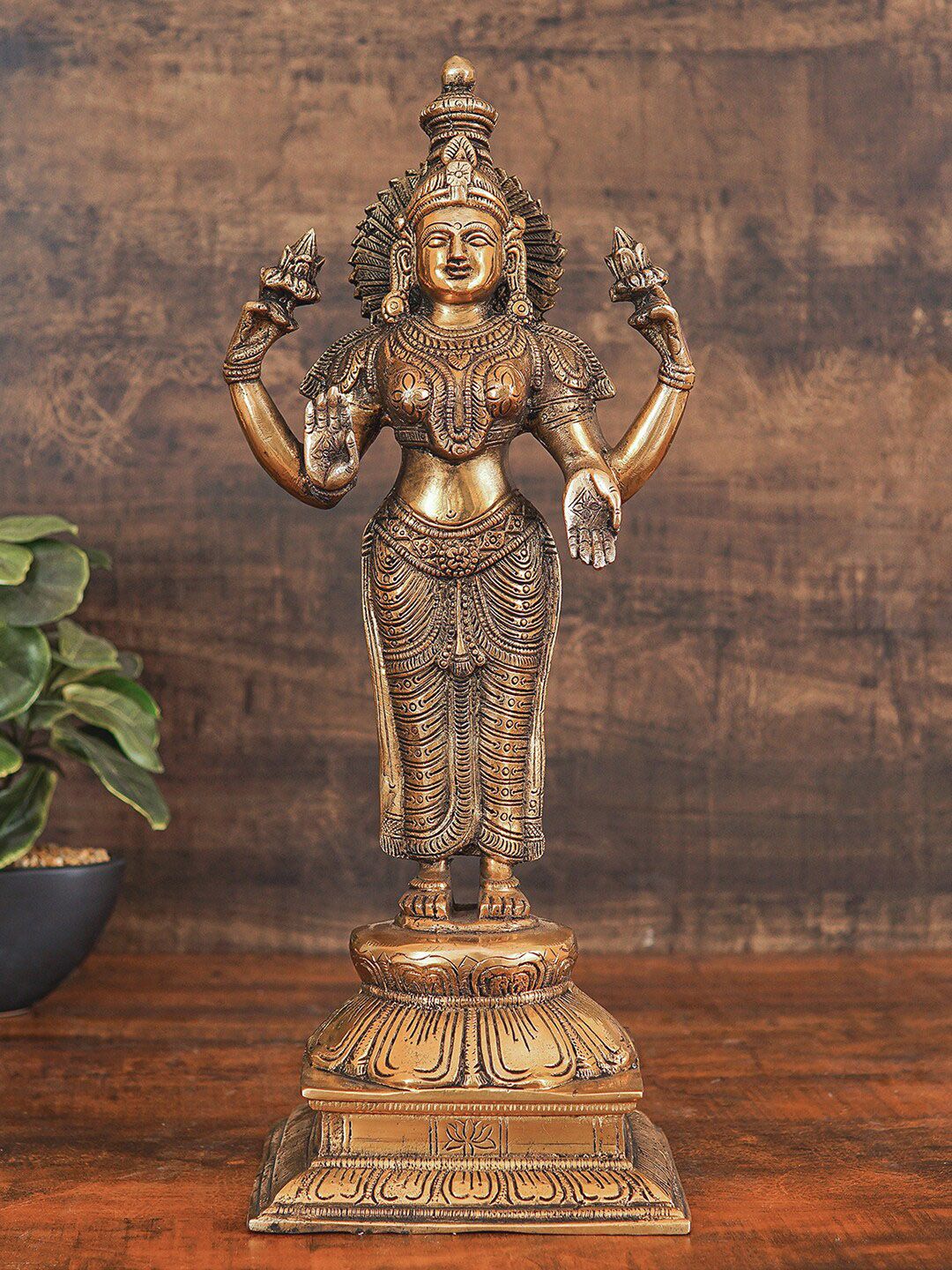 StatueStudio Bronze-Toned Antique Lakshmi Showpiece Price in India