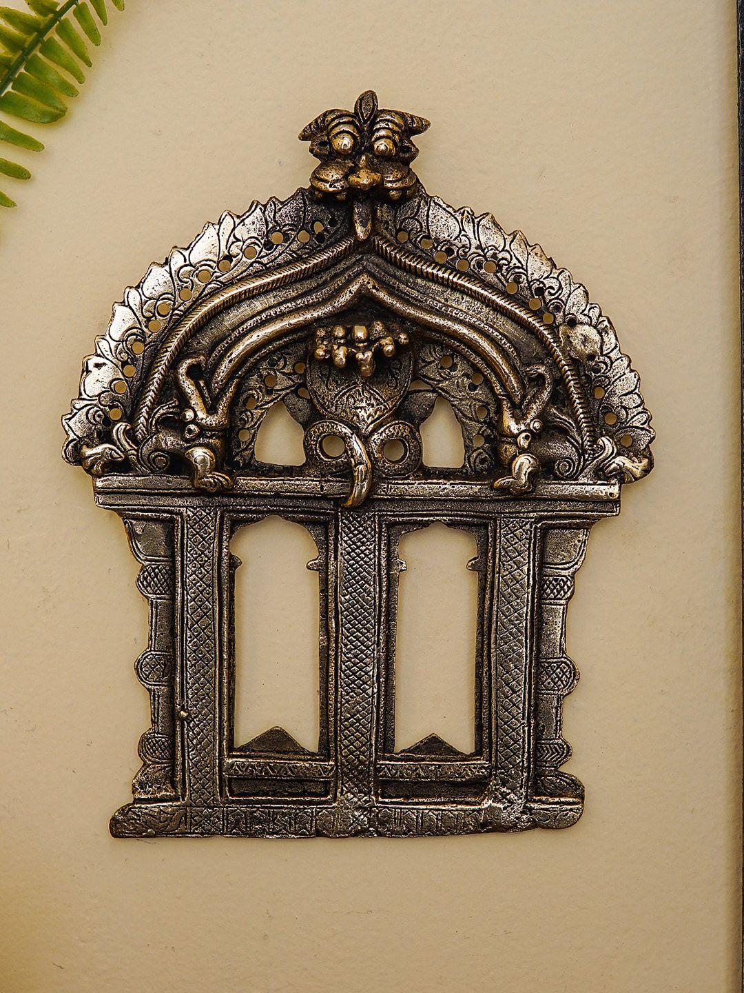 StatueStudio Gold-Toned Prabhavali Temple Design Frame Wall Hanging Showpiece Price in India