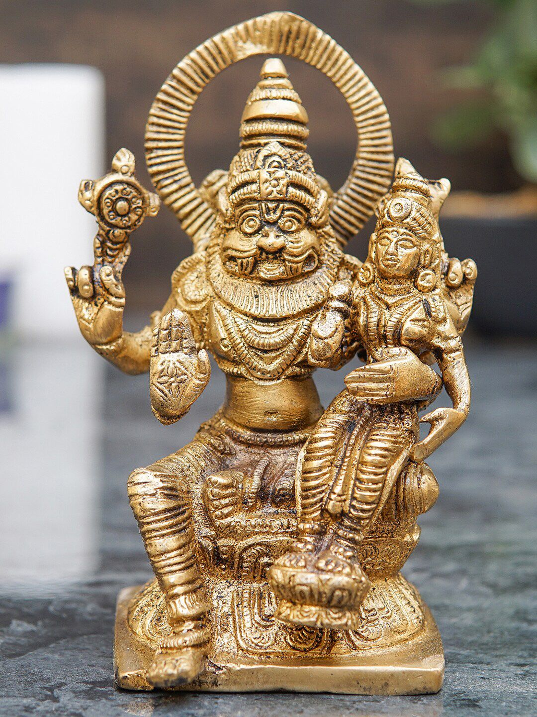 StatueStudio Gold-Toned Laxmi Idol Showpiece Price in India