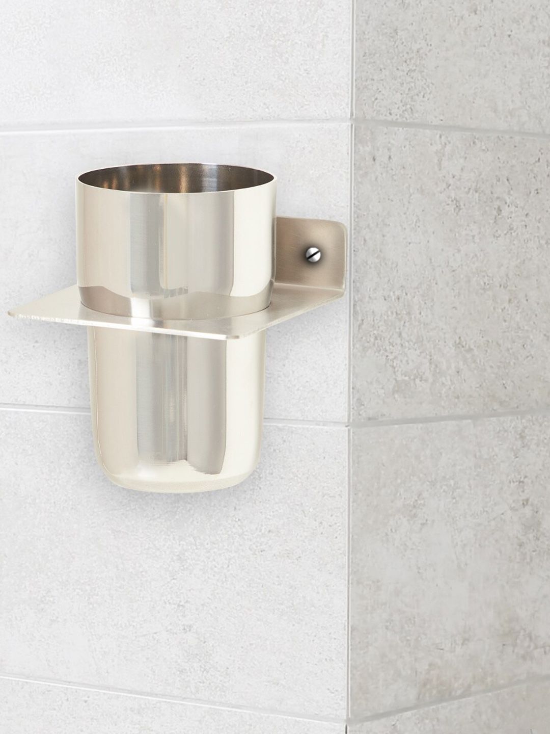 Home Centre Silver-Toned Stainless Steel Wall Mounted Tumbler Price in India