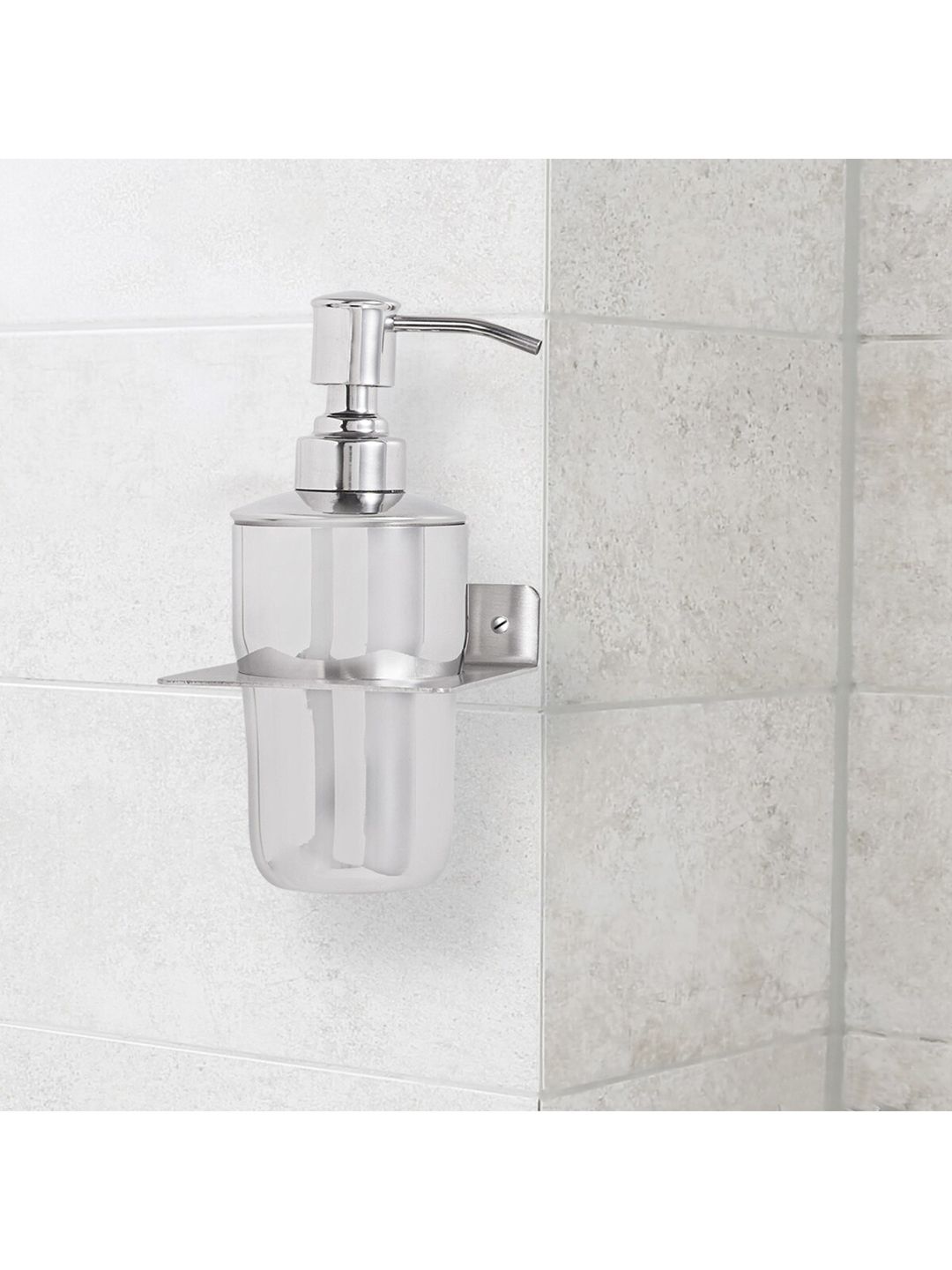 Home Centre Silver-Toned Solid Glossy Soap Dispenser Price in India