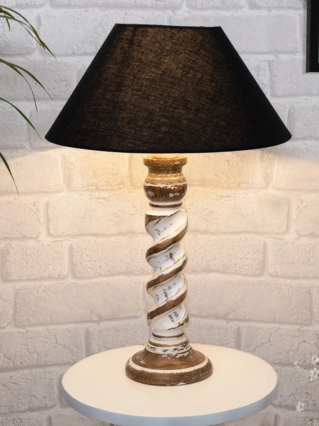 Homesake Black Table Lamp with Shade Price in India