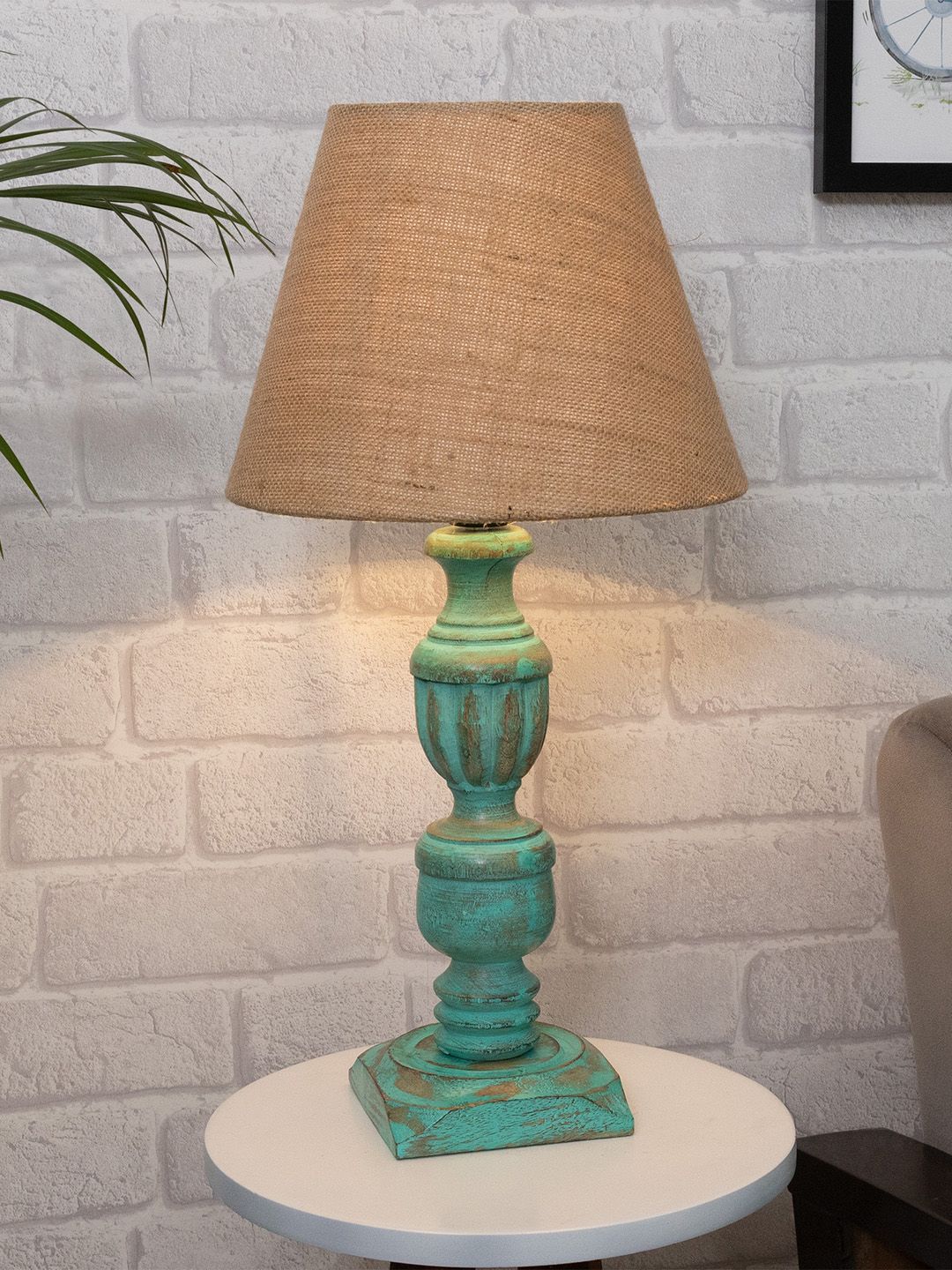 Homesake Biege Table Lamp with Jute Shade Price in India