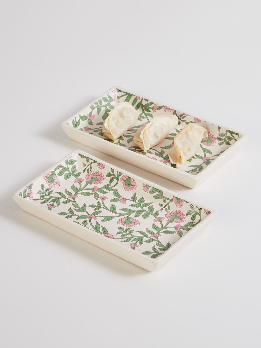 Home Centre Multicolour Set of 2 Corsica Mystic India Printed Stoneware Platter Price in India