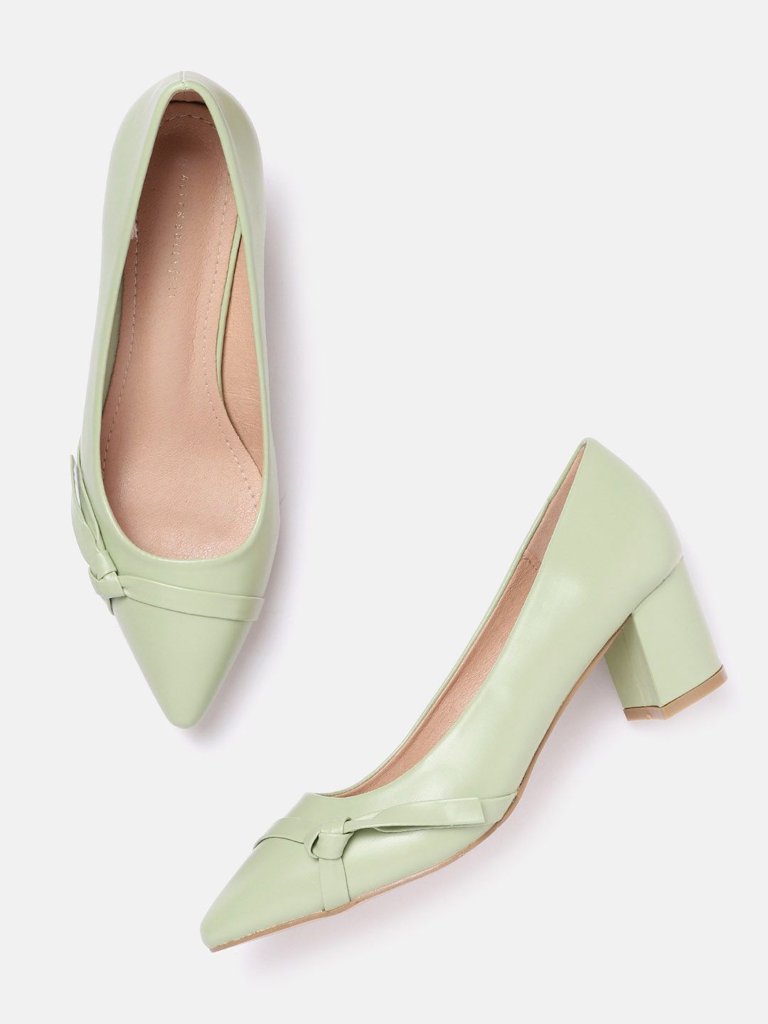 Allen Solly Women Green Solid Pumps Price in India