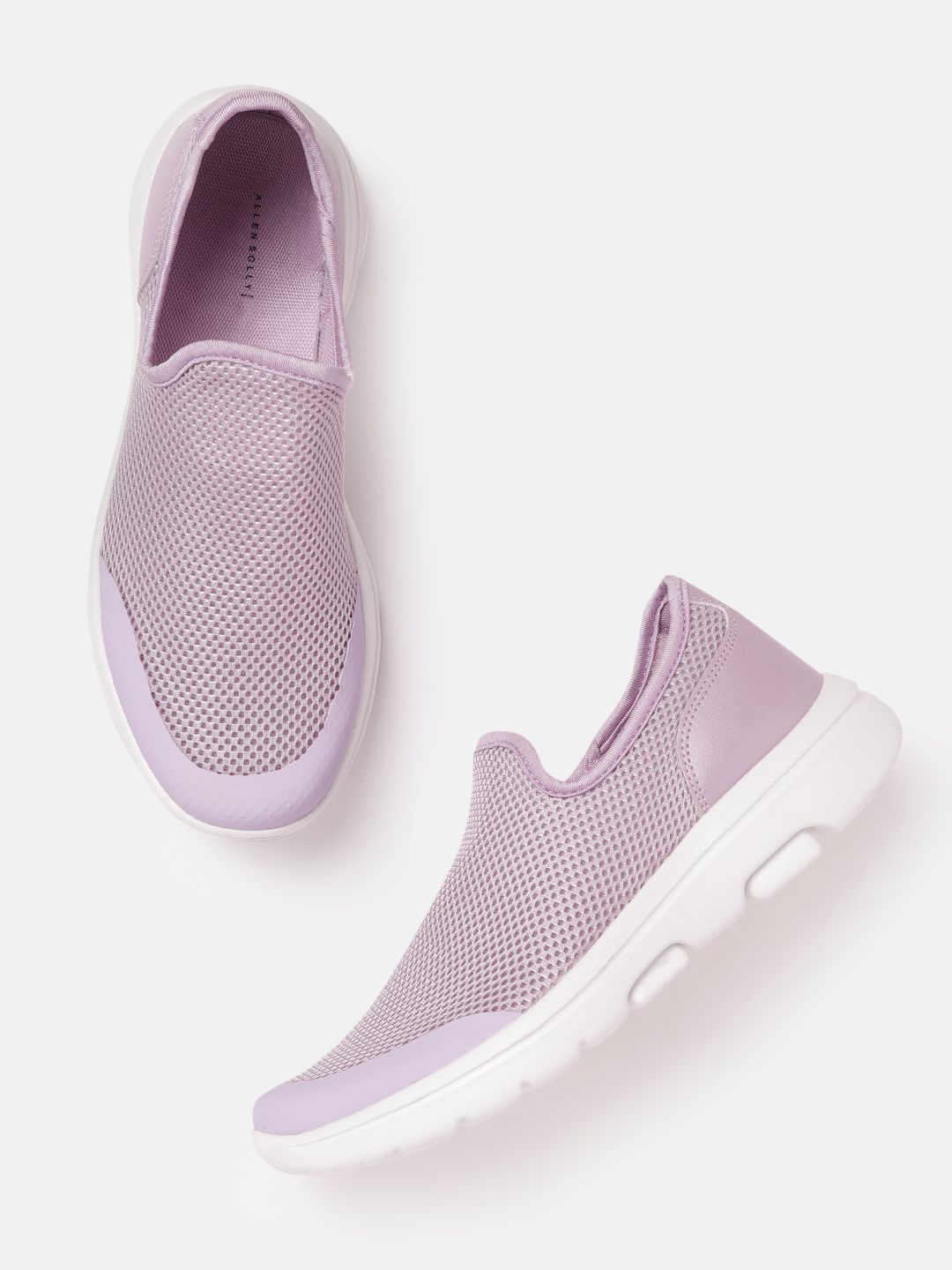 Allen Solly Women Lavender Woven Design Slip-On Sneakers Price in India