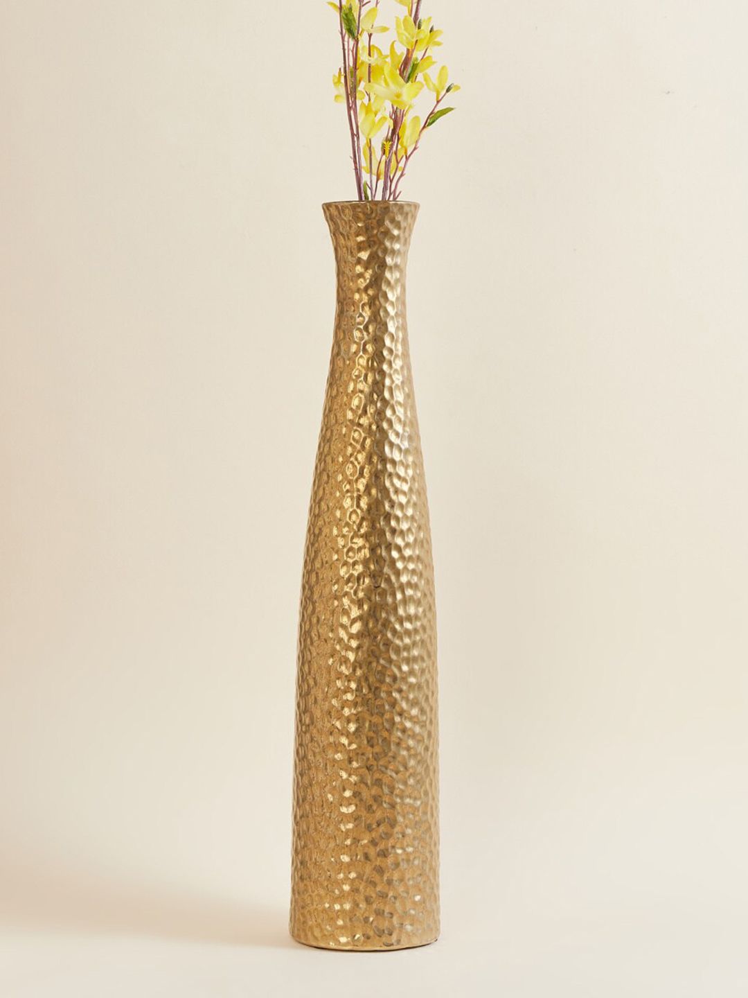 Home Centre Gold Textured Round Ceramic Vase Price in India