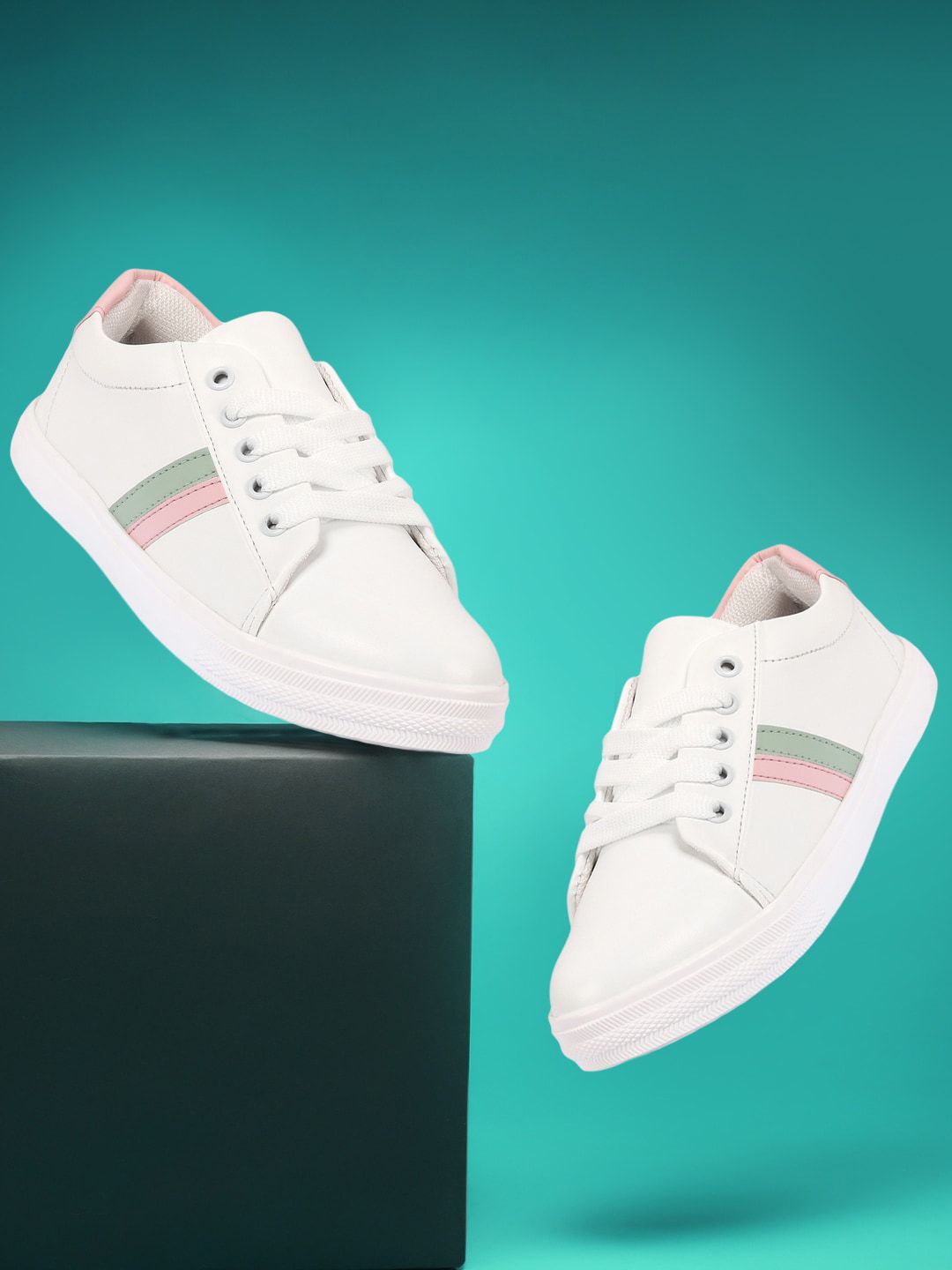 RINDAS Women White Colourblocked Driving Shoes Price in India