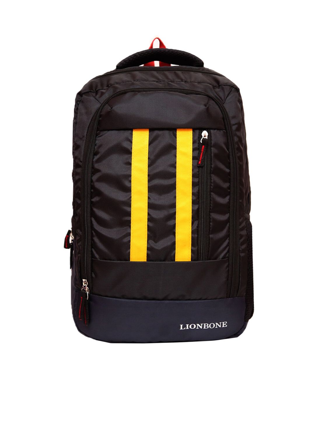 LIONBONE Unisex Navy Blue & Orange Backpack Price in India