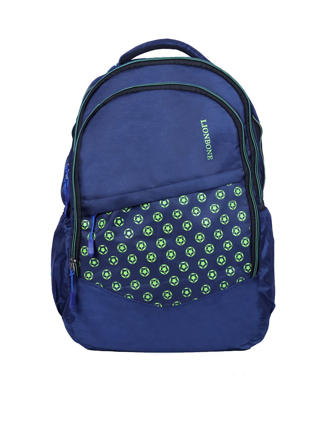 LIONBONE Unisex Navy Blue & Green Laptop Backpack Price in India