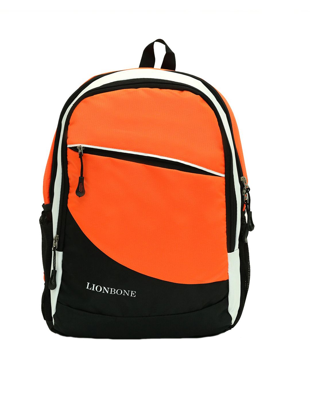 LIONBONE Unisex Orange & Black Backpack Price in India