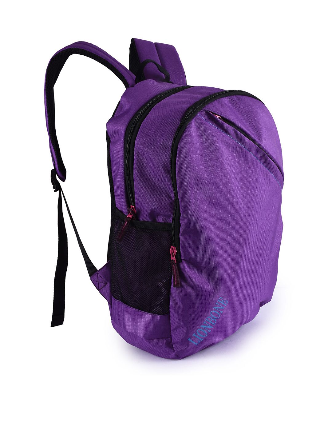 LIONBONE Unisex Purple & Black Solid Laptop Backpack Price in India