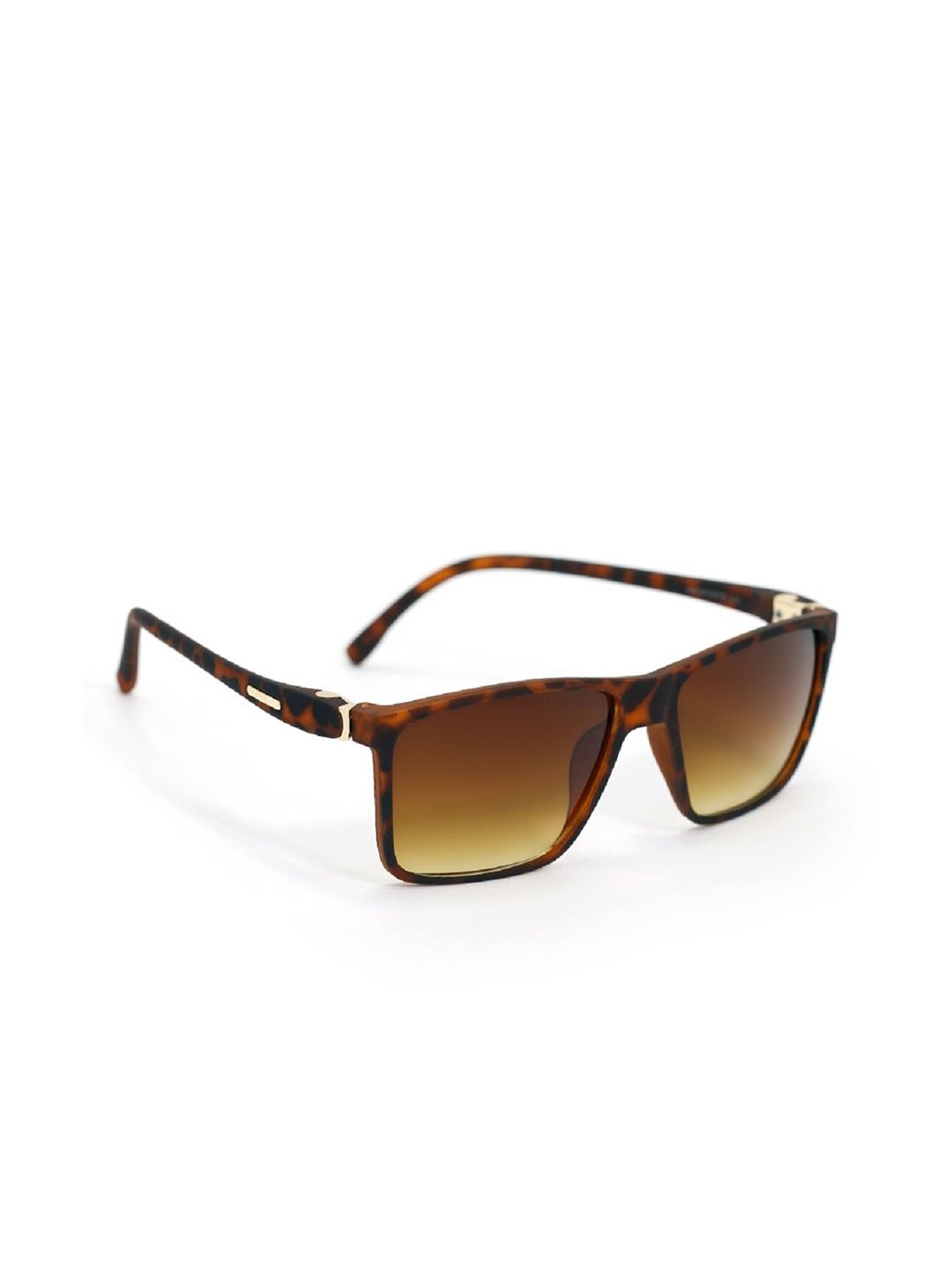 SUNNIES Unisex Brown Lens & Brown Rectangle Sunglasses with UV Protected Lens SUNNIES-049-