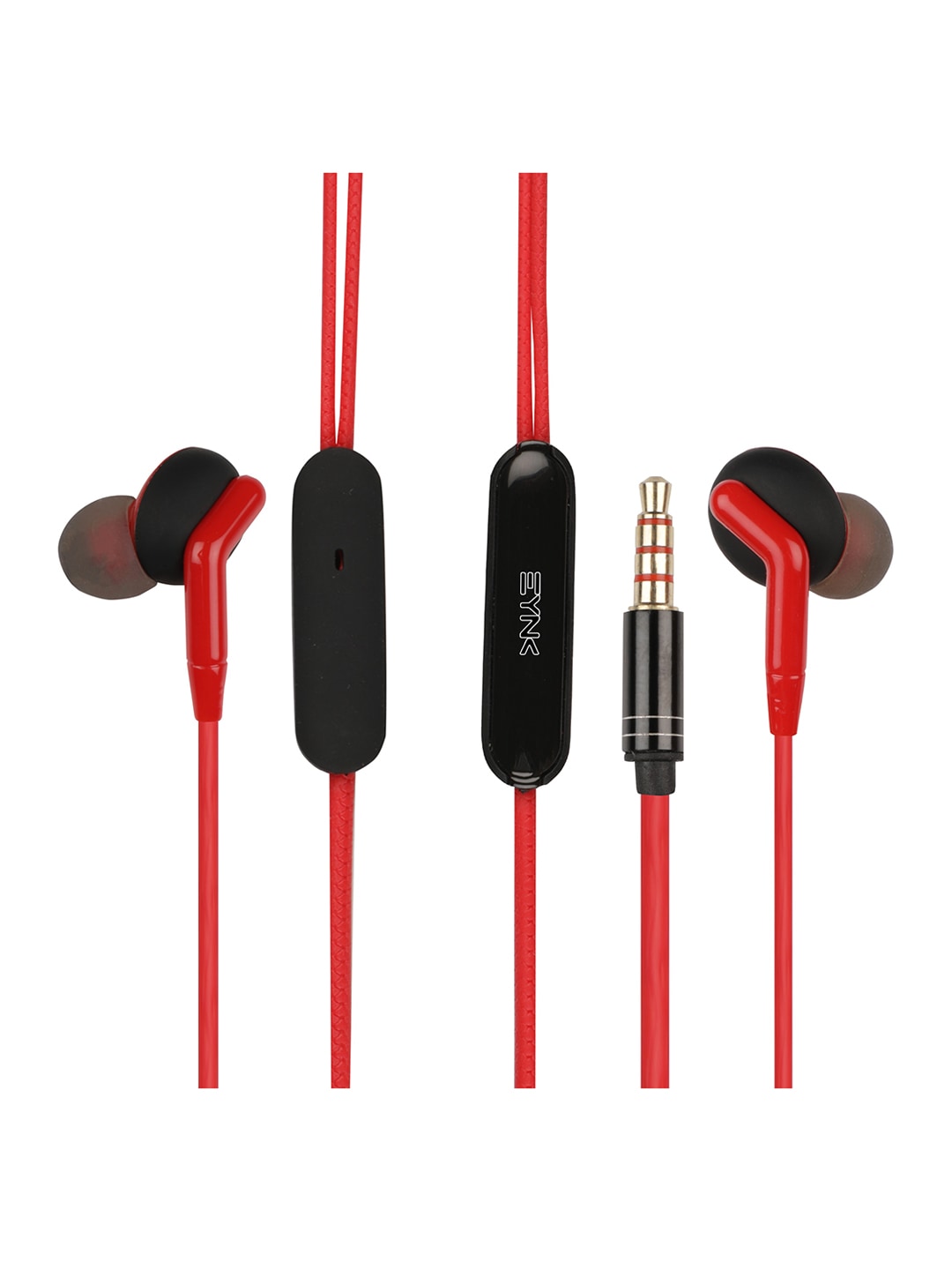 EYNK Red & Black Solid In-Ear Wired Earphones Price in India