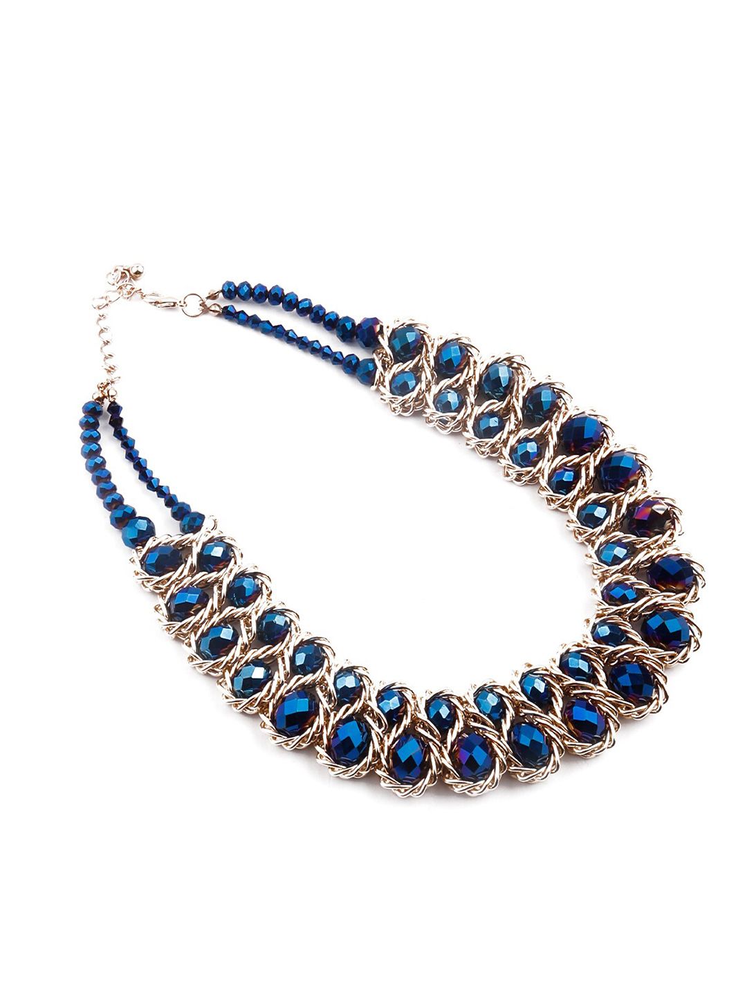 ODETTE Blue Metal Statement Necklace Price in India