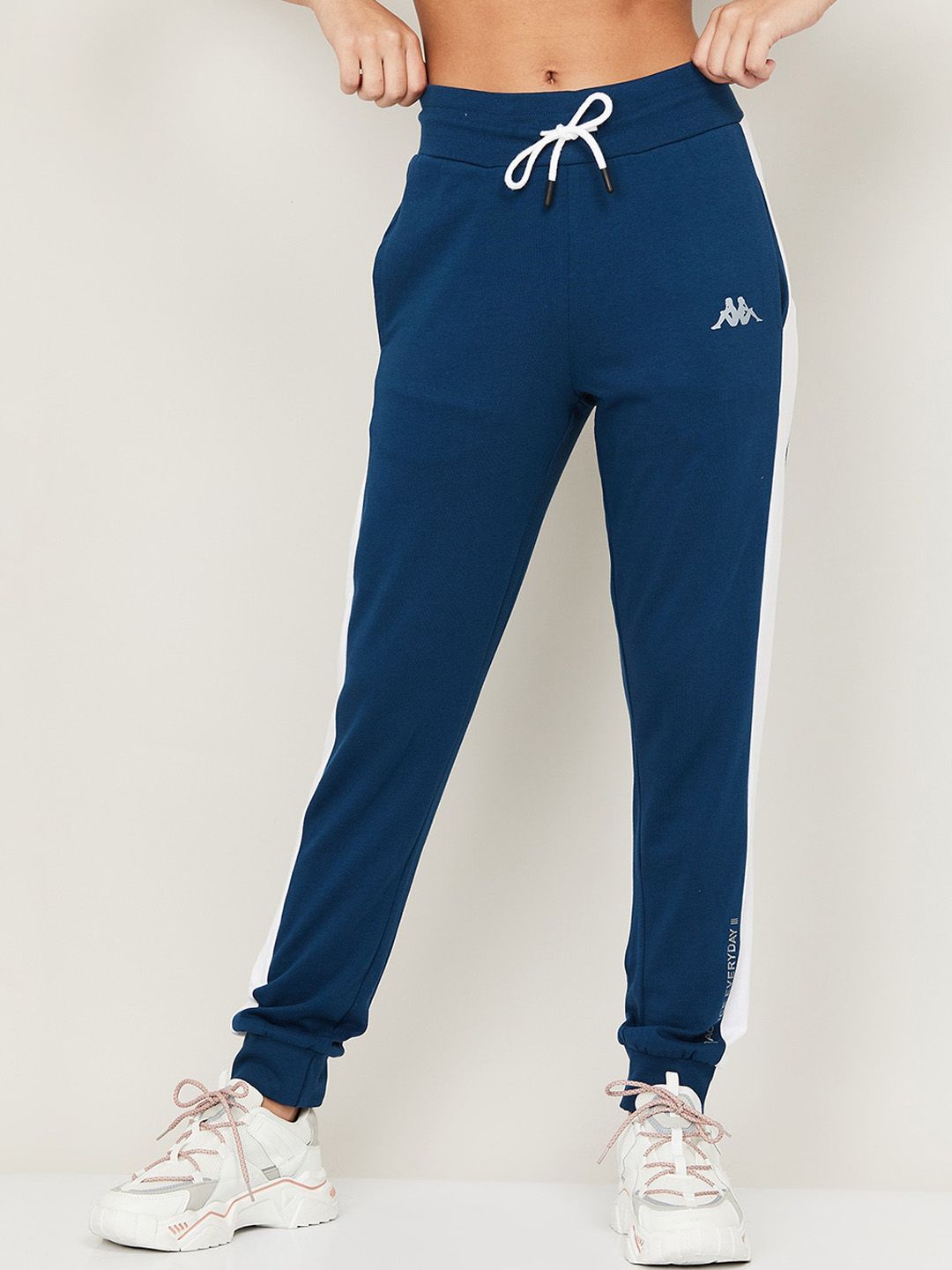 Kappa Women Blue Regular Fit Solid Joggers Price in India